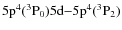 ${\rm 5p^4(^3P_0)5d{-}5p^4(^3P_2)}$