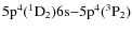 ${\rm 5p^4(^1D_2)6s{-}5p^4(^3P_2)}$