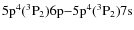 ${\rm 5p^4(^3P_2)6p{-}5p^4(^3P_2)7s}$
