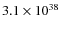$3.1 \times 10^{38}$