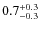 $\rm0.7^{+0.3}_{-0.3}$
