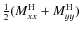 $\frac{1}{2} (M_{xx}^{\rm H}+M_{yy}^{\rm H})$