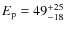 $E_{\rm p}=49_{-18}^{+25}$