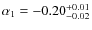 $\alpha_1=-0.20^{+0.01}_{-0.02}$