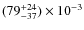 $(79^{+24}_{-37})\times10^{-3}$