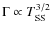 $\Gamma \propto T_{\rm SS}^{3/2}$
