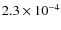 $2.3 \times 10^{-4}$