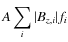 $A \displaystyle\sum_{i}
\vert B_{z,i}\vert f_{i}$