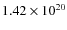 $1.42 \times 10^{20}$