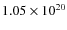 $1.05 \times 10^{20}$
