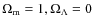 $\Omega_{\rm m}=1, \Omega_{\Lambda}=0$
