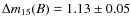 $\Delta
m_{15}(B)=1.13\pm 0.05$