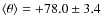 $\langle \theta\rangle =+78.0\pm 3.4$