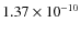 $1.37\times 10^{-10 } $