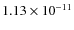 $1.13\times 10^{-11 } $