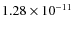$1.28\times 10^{-11 } $