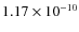 $1.17\times 10^{-10 } $