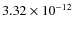 $3.32\times 10^{-12}$