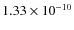 $1.33\times 10^{-10 } $