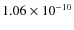 $1.06\times 10^{-10 } $