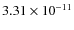 $3.31\times 10^{-11 } $