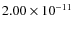 $2.00\times 10^{-11 } $
