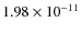 $1.98\times 10^{-11 } $
