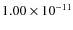 $1.00\times 10^{-11 } $