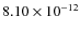 $8.10\times 10^{-12 } $
