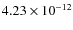 $4.23\times 10^{-12 } $