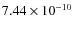 $7.44\times 10^{-10 } $