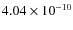 $4.04\times 10^{-10 } $