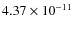 $4.37\times 10^{-11 } $