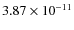 $3.87\times 10^{-11 } $