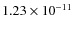 $1.23\times 10^{-11 } $
