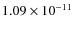 $1.09\times 10^{-11 } $