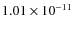 $1.01\times 10^{-11 } $