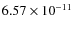 $6.57\times 10^{-11 } $
