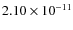 $2.10\times 10^{-11 } $