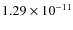 $1.29\times 10^{-11 } $