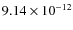 $9.14\times 10^{-12 } $