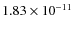 $1.83\times 10^{-11 } $