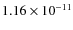 $1.16\times 10^{-11 } $