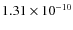$1.31\times 10^{-10 } $