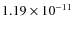 $1.19\times 10^{-11 } $