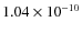 $1.04\times 10^{-10 } $