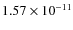 $1.57\times 10^{-11}$