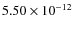 $5.50\times 10^{-12}$