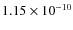 $1.15\times 10^{-10 } $