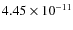 $4.45\times 10^{-11}$